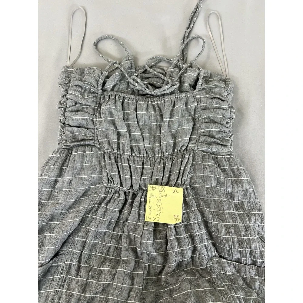 White Birch Sleeveless Halter Tie Back Woven‎ Jumpsuit Sz XL Women's